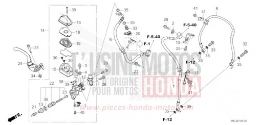 MAITRE-CYLINDRE DE FREIN AVANT CYLINDRE CB1000RAP de 2023